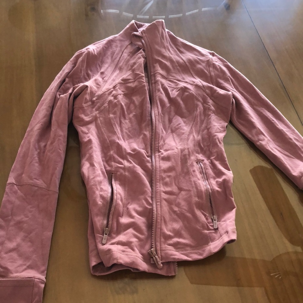 Pink Lueluelemon full zip sweatshirt